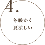 冬暖かく 夏涼しい